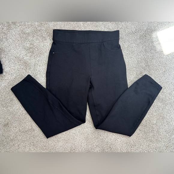 Spanx The Perfect Pant Ankle Back Pocket Size M Black Ponte Travel Skinny - Picture 11 of 11